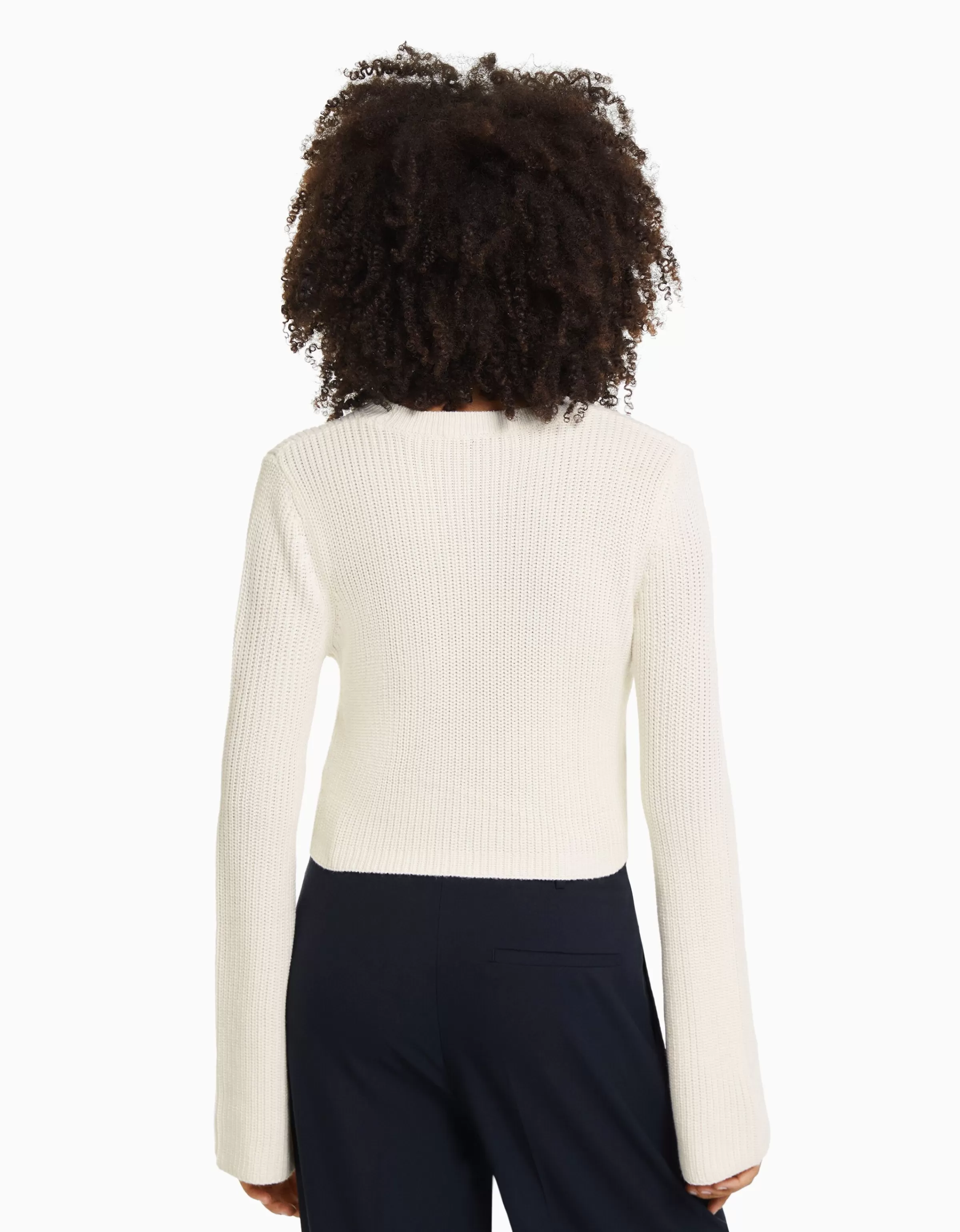 BERSHKA Maille*Pull col rond Bleu