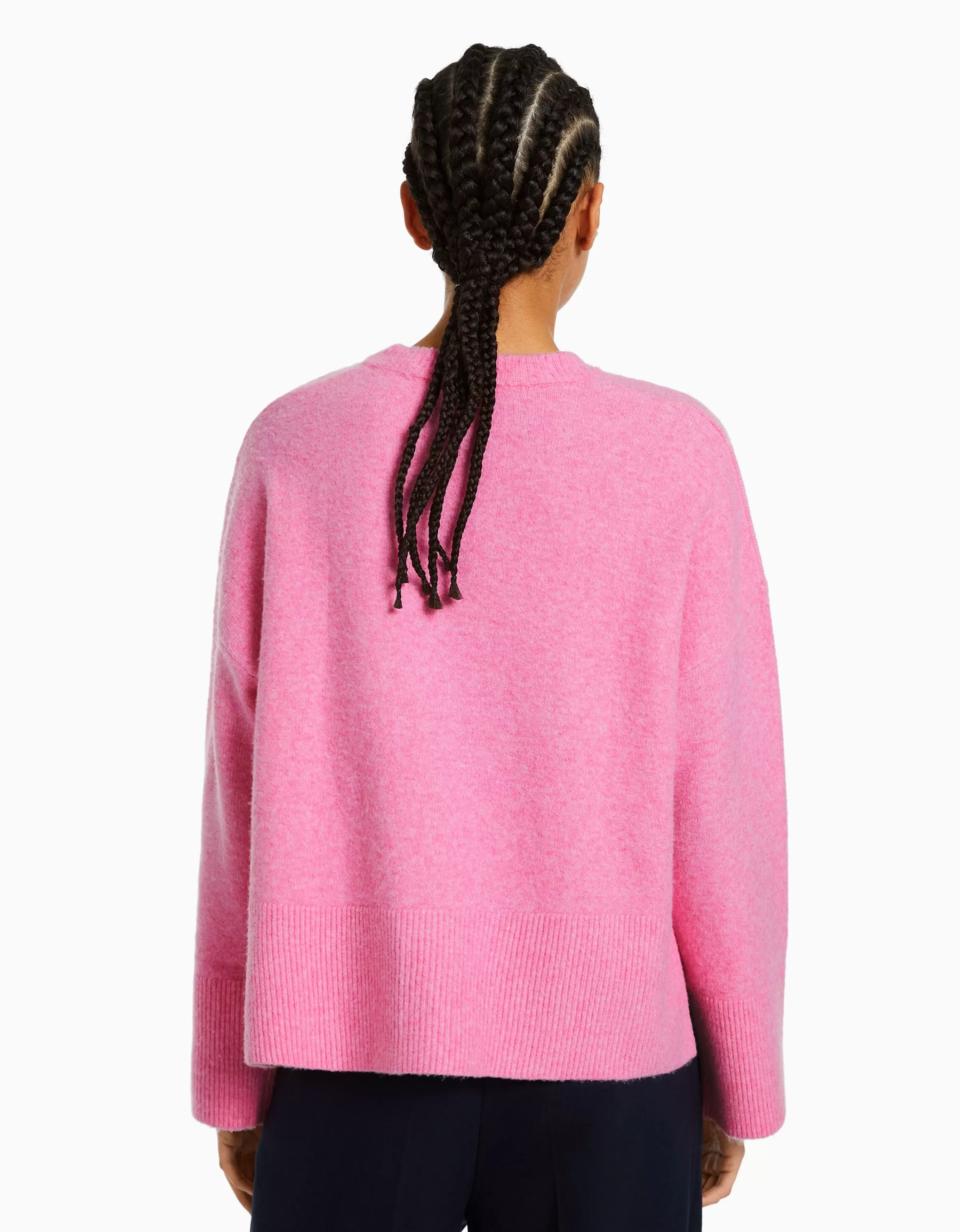 BERSHKA Maille*Pull oversize Rose