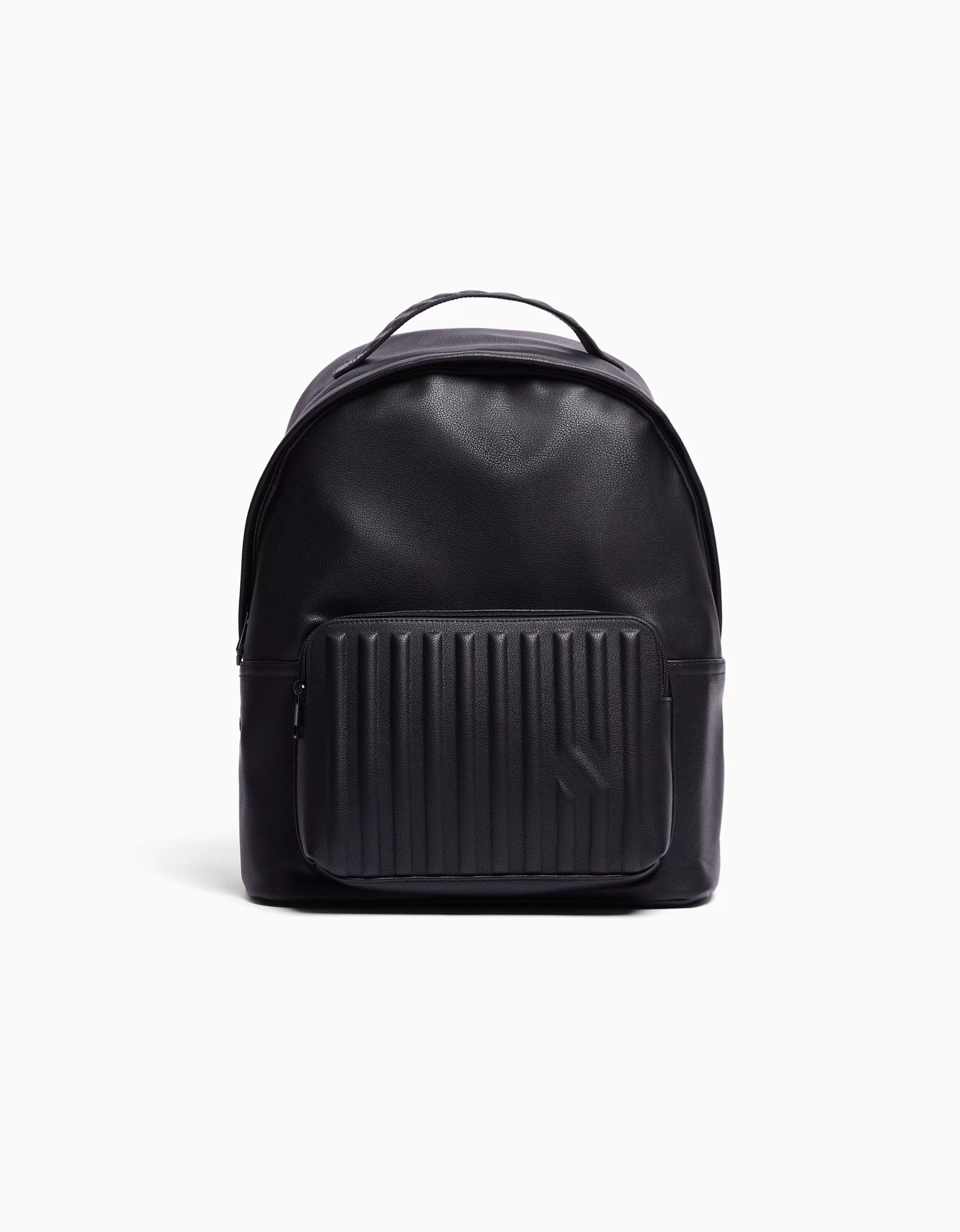 BERSHKA #bershkastyle*Sac à dos effet cuir Noir