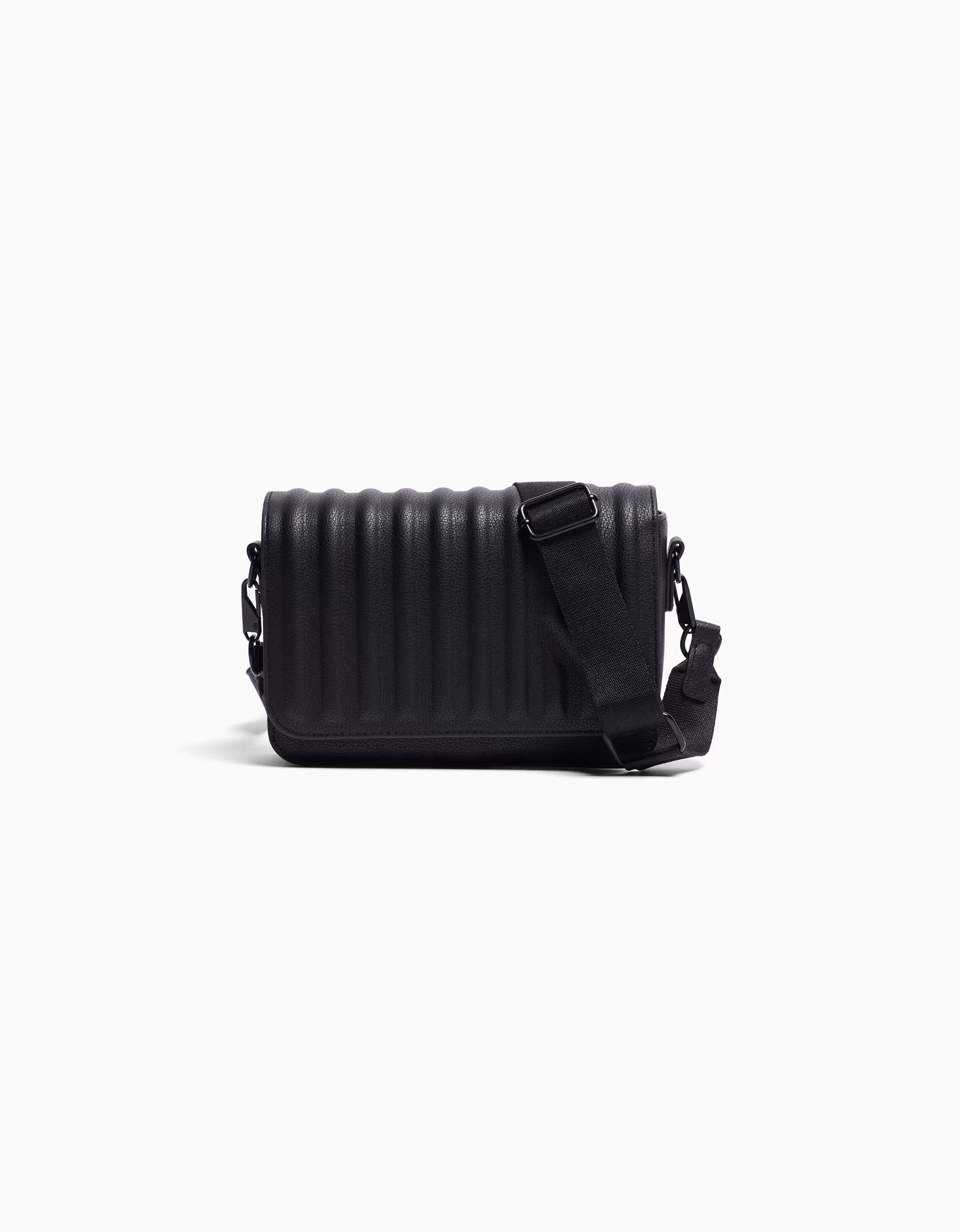 BERSHKA Tout voir*Sac bandoulière similicuir Noir