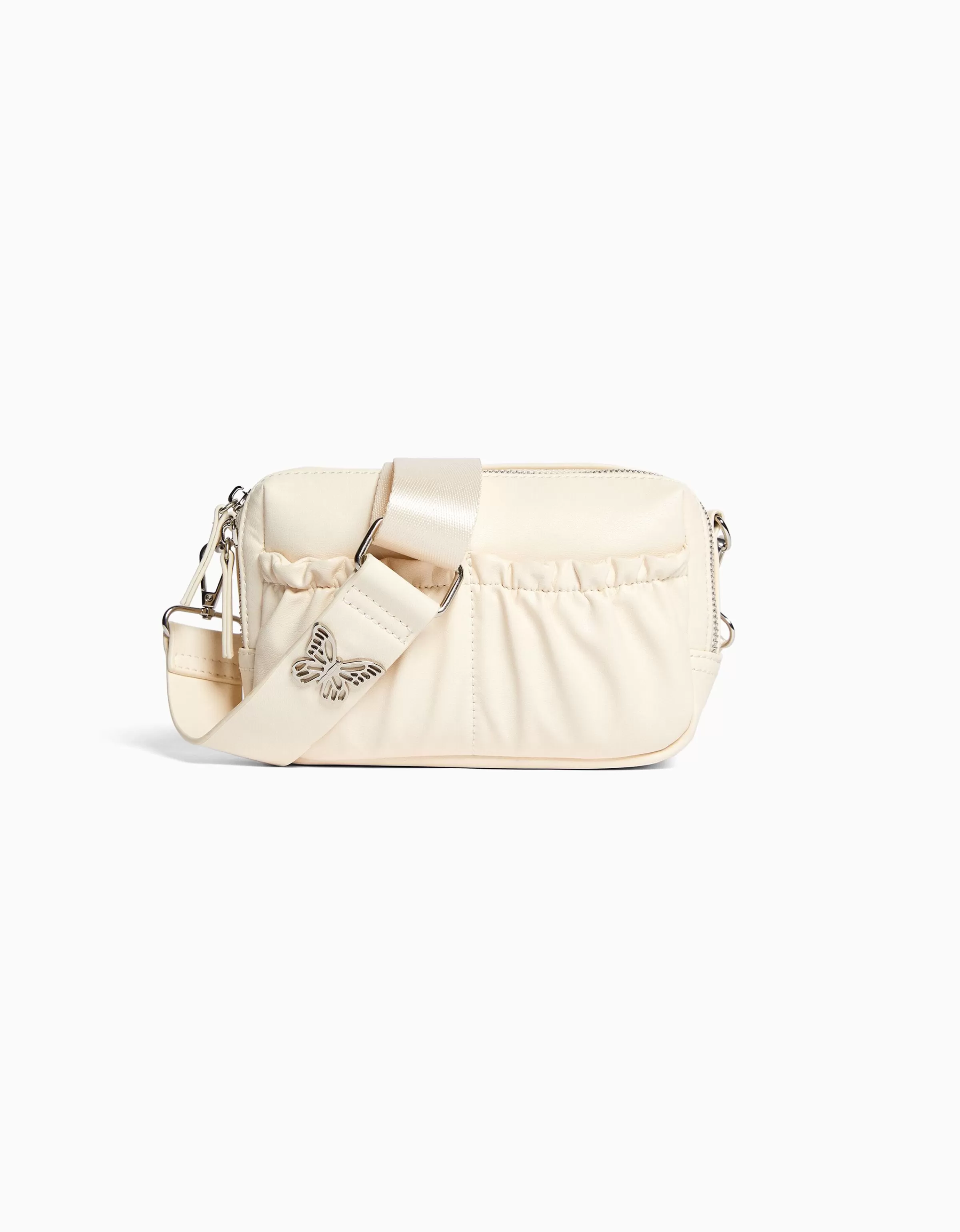 BERSHKA Similicuir*Sac bandoulière similicuir papillon Lime