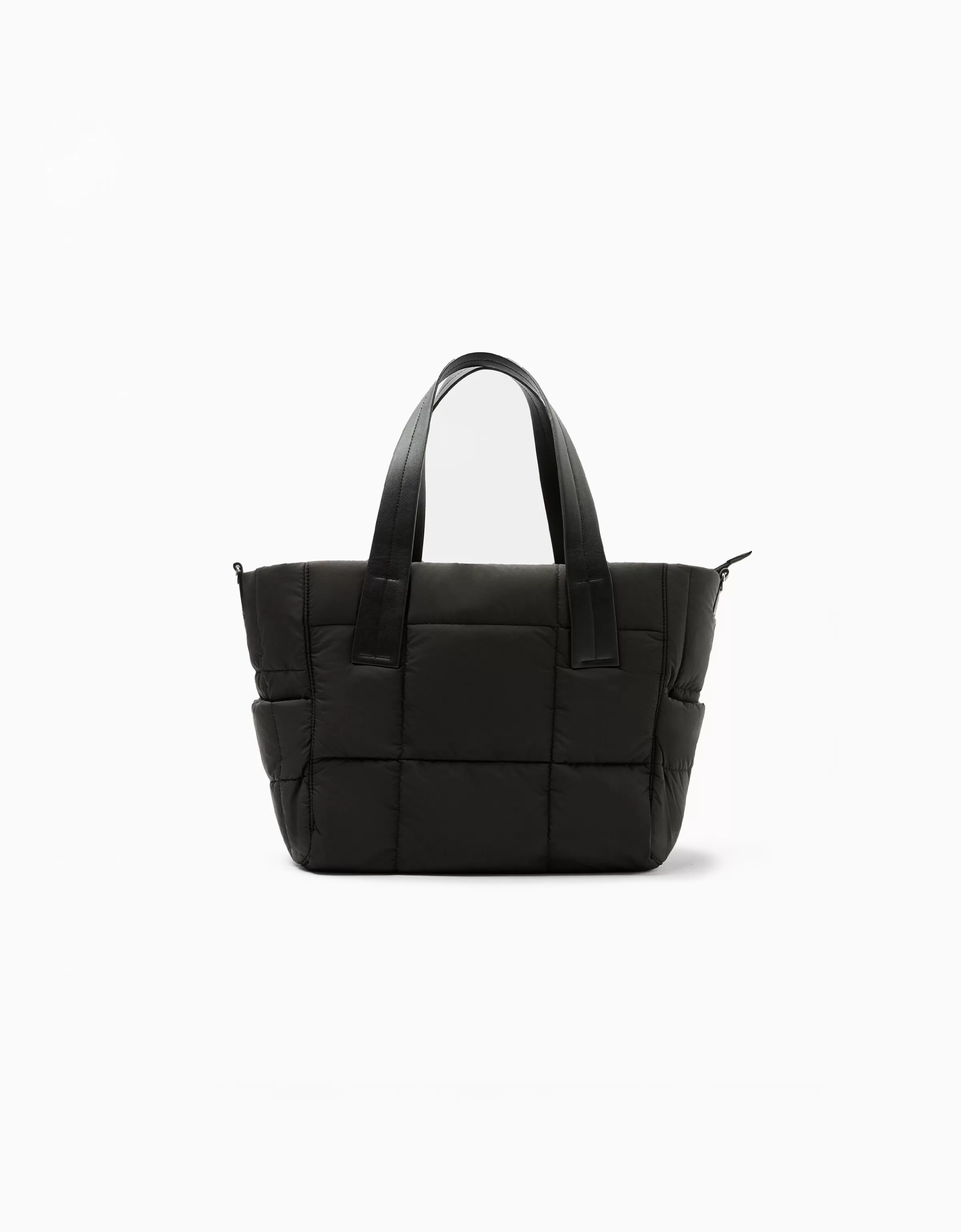 BERSHKA Tout voir*Sac cabas basique effet nylon Noir