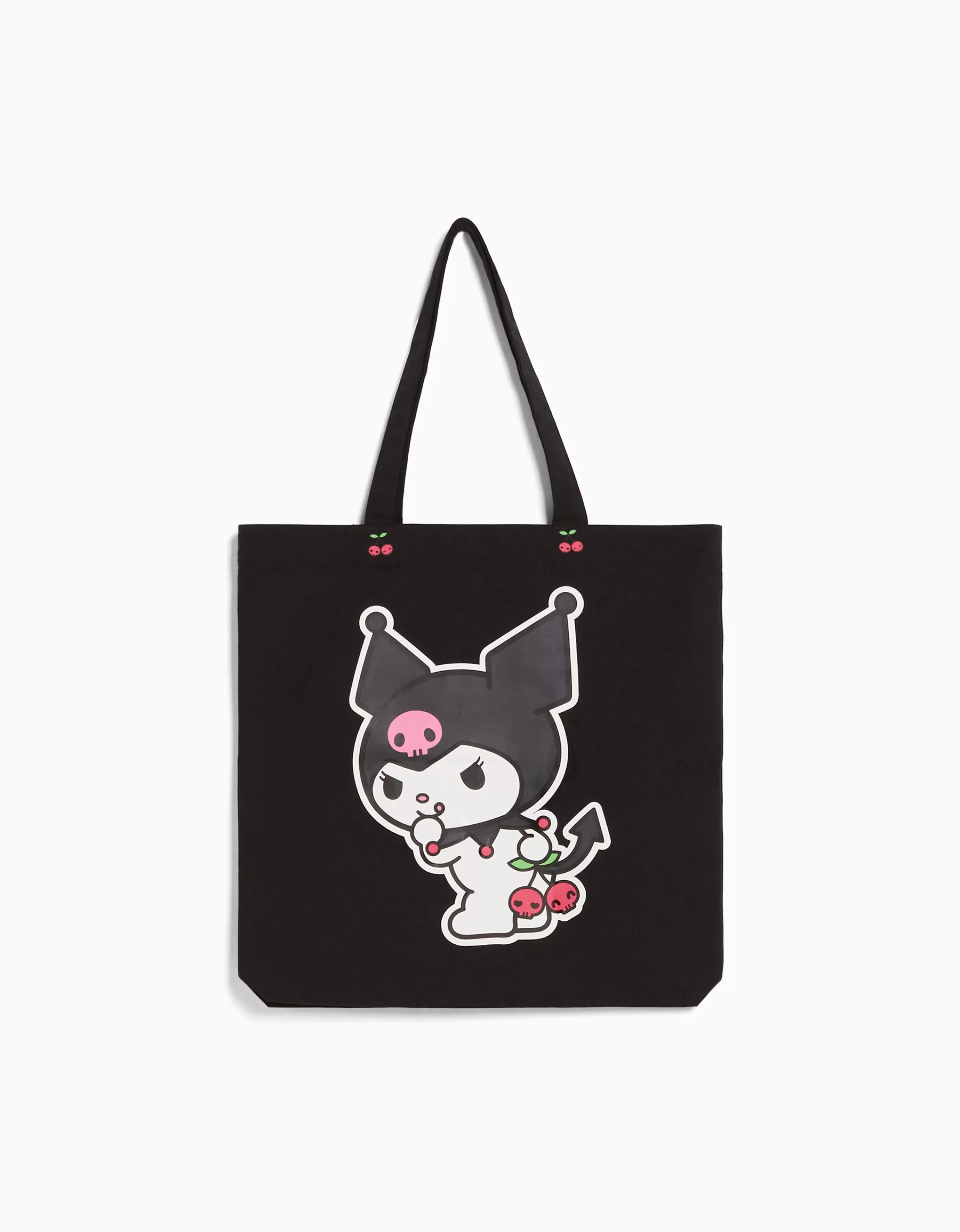 BERSHKA Cartoons*Sac cabas toile imprimé Kuromi Noir