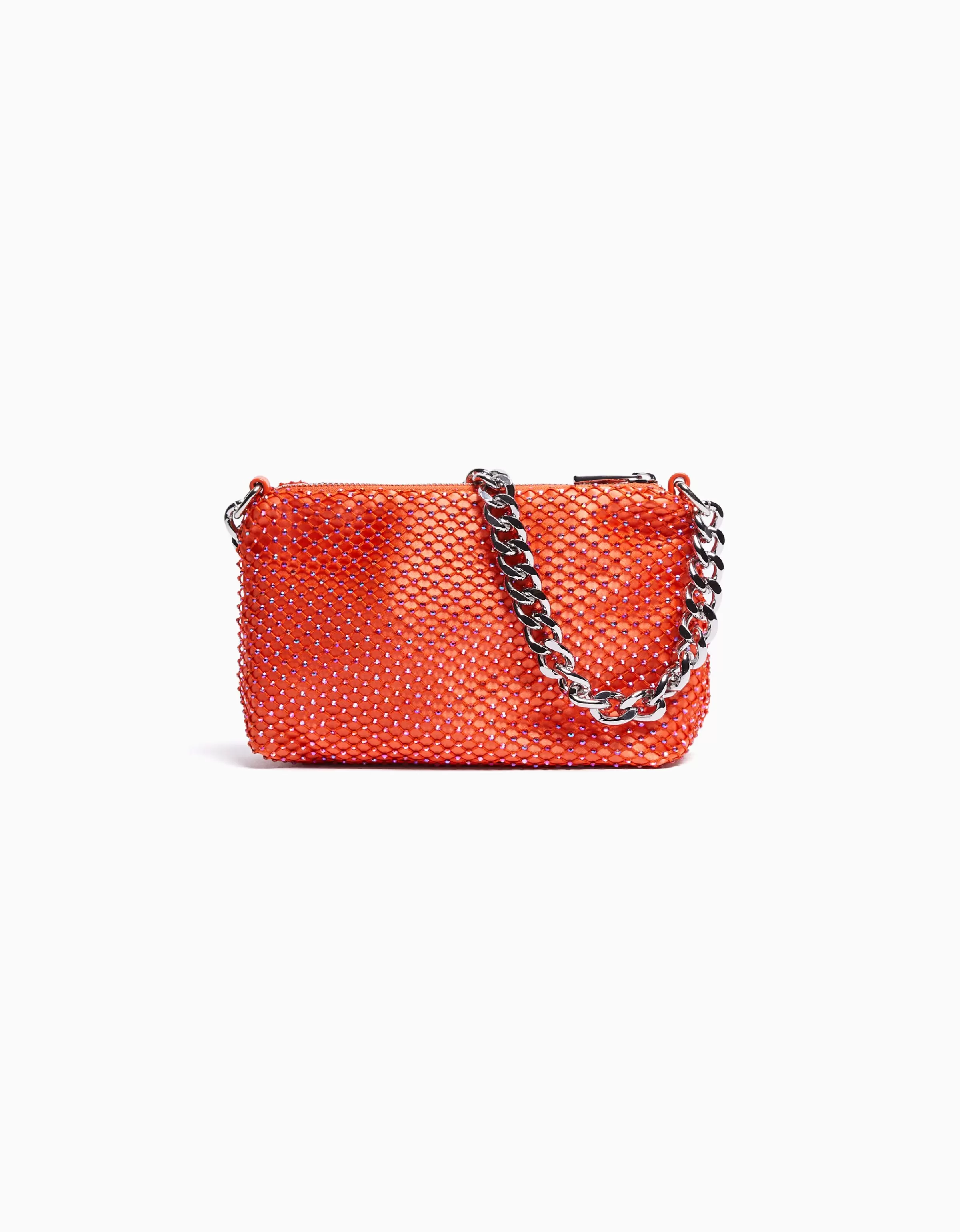 BERSHKA Tout voir*Sac mesh anse chaîne Orange