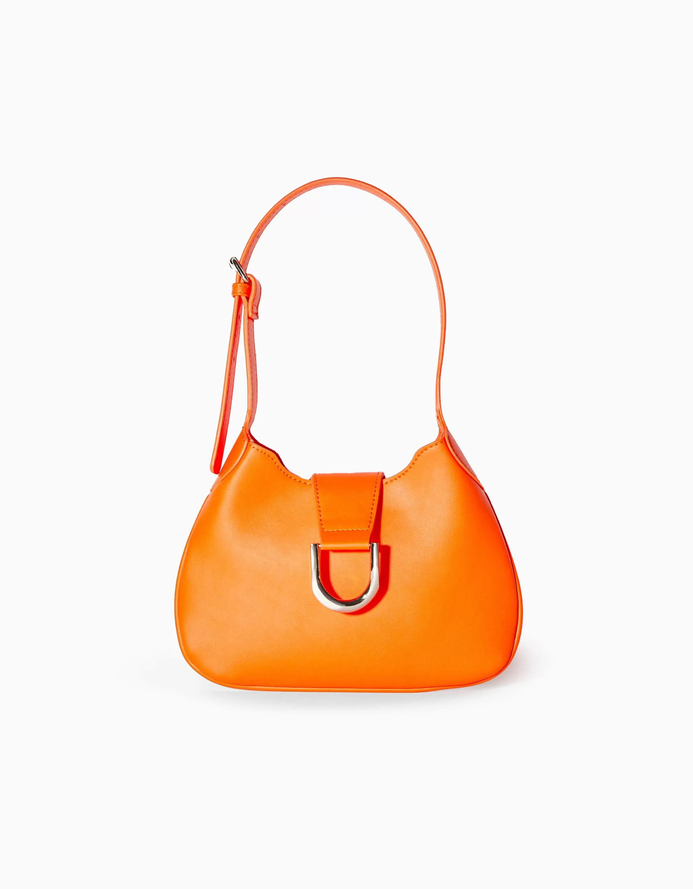 BERSHKA Tout voir*Sac porté épaule boucle effet argent Orange