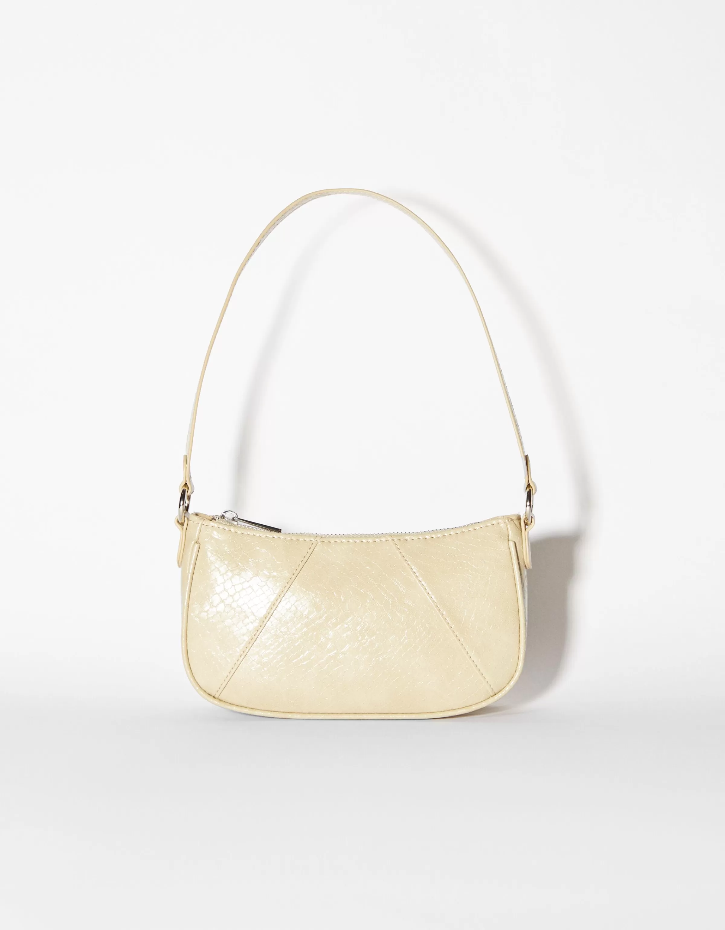 BERSHKA Similicuir*Sac porté épaule similicuir Beige