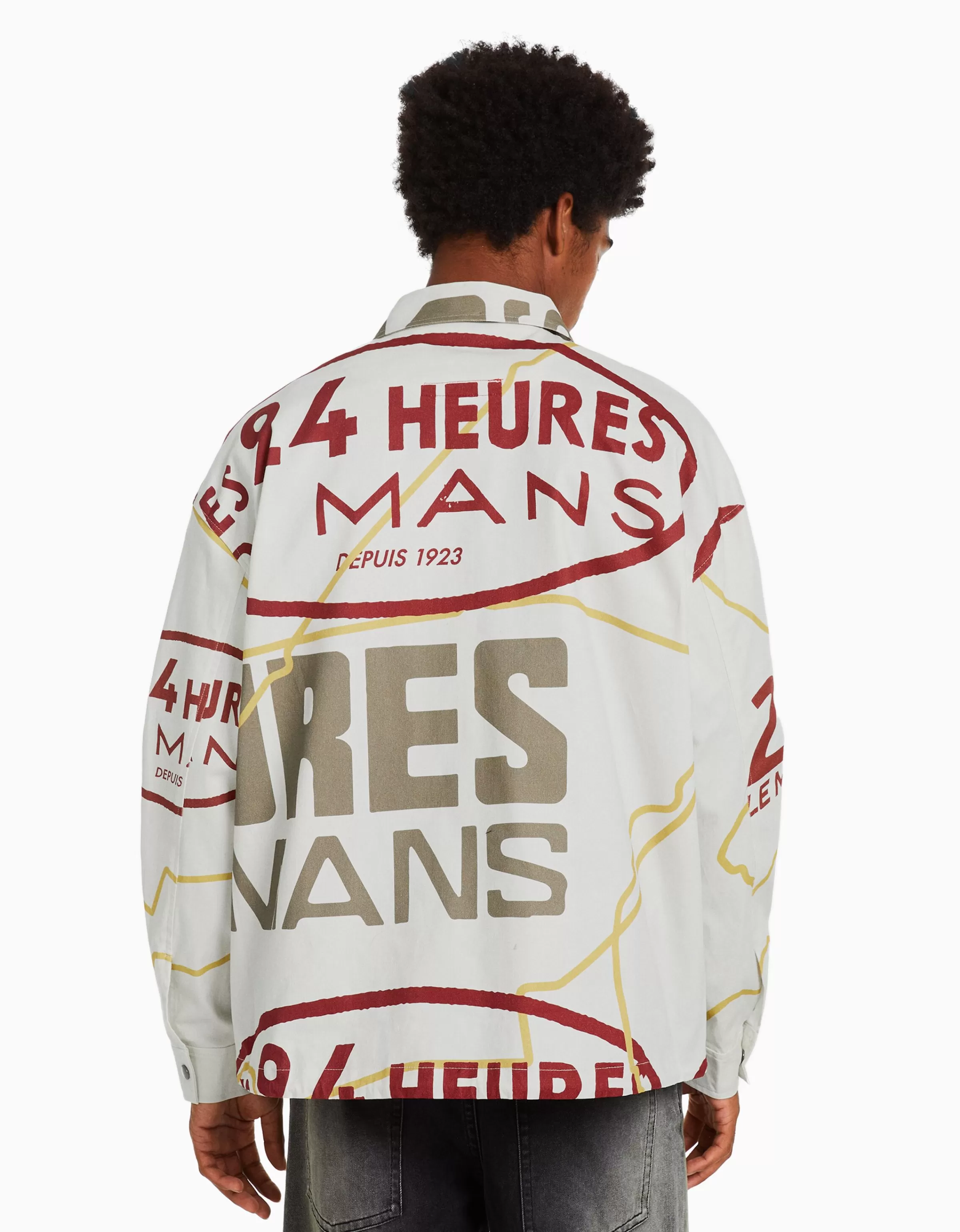 BERSHKA Blousons et manteaux*Surchemise manches longues 24h LE MANS Écru