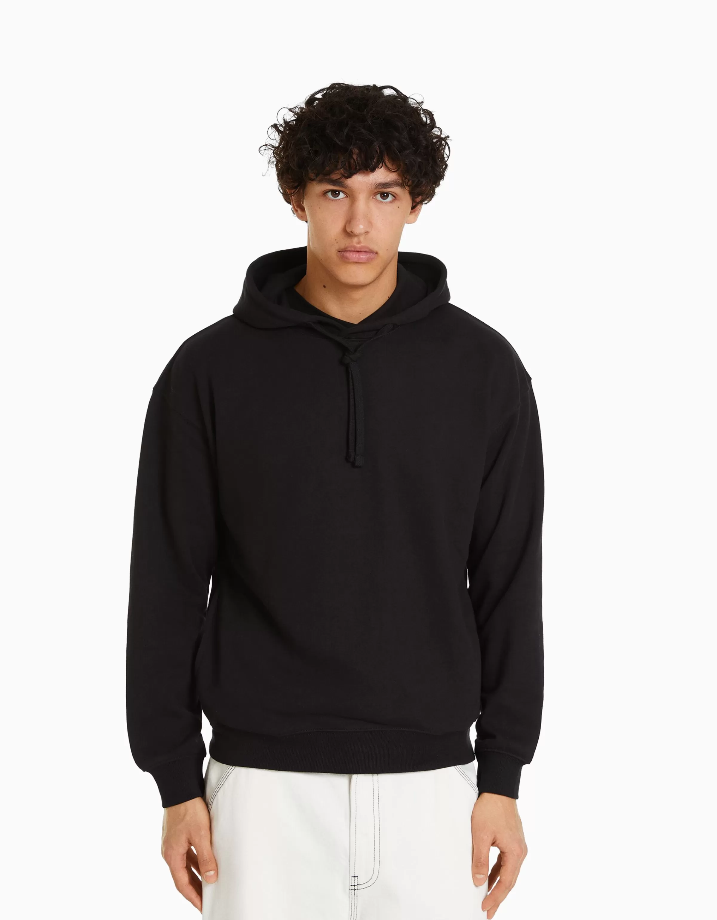 BERSHKA TEST*Sweat capuche Noir