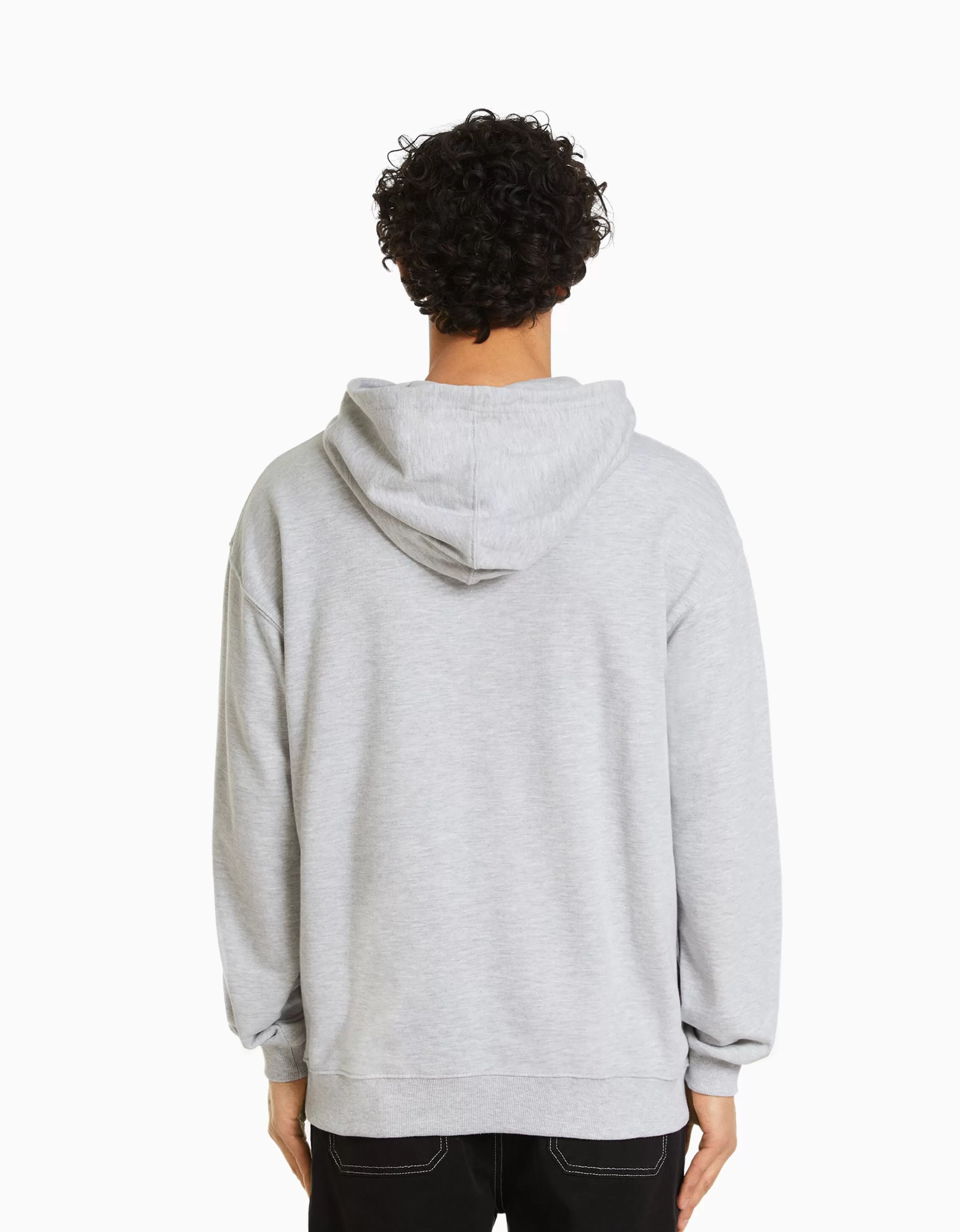 BERSHKA Special packaging collabs*Sweat capuche Gris