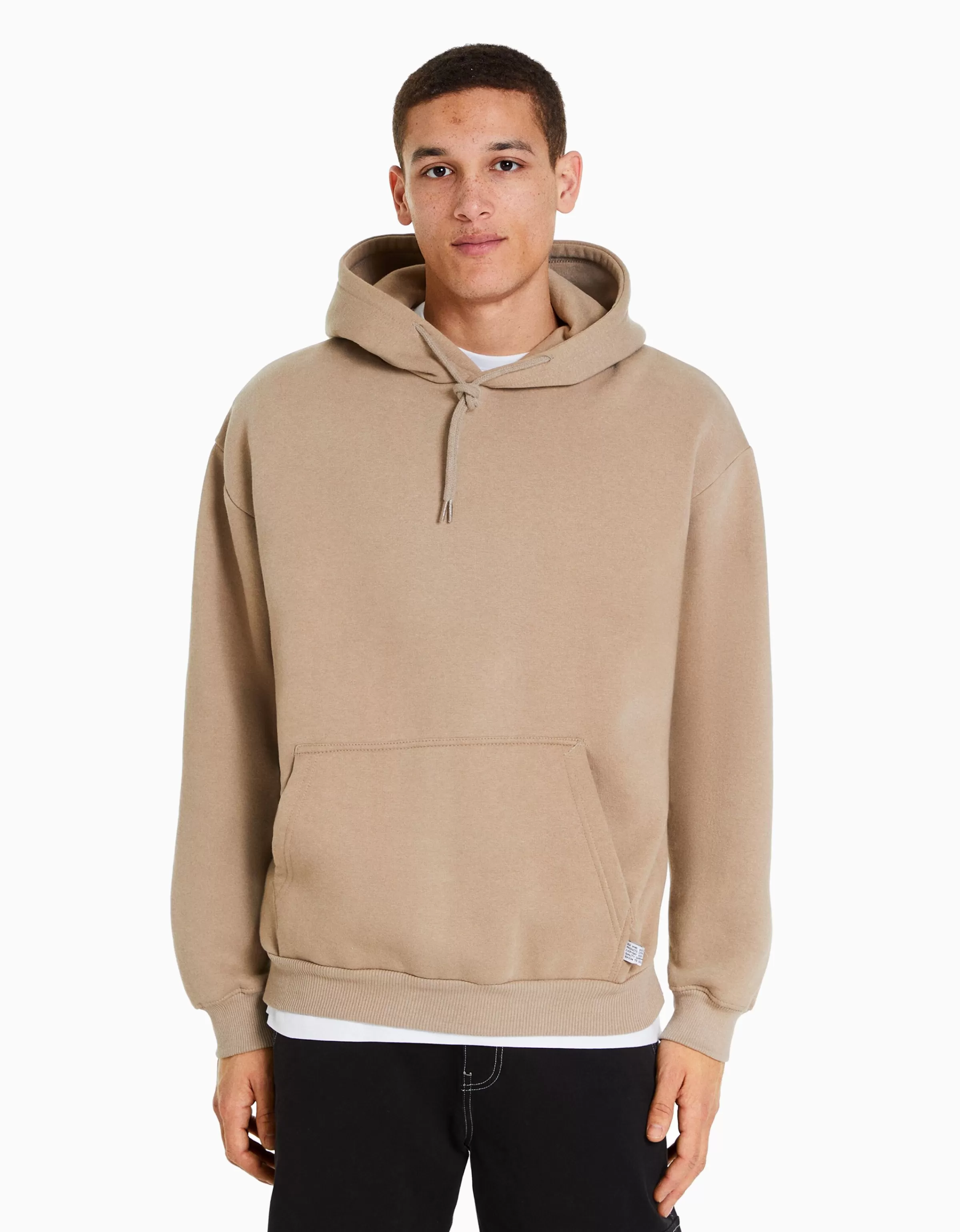 BERSHKA Survêtement*Sweat capuche oversize Camel