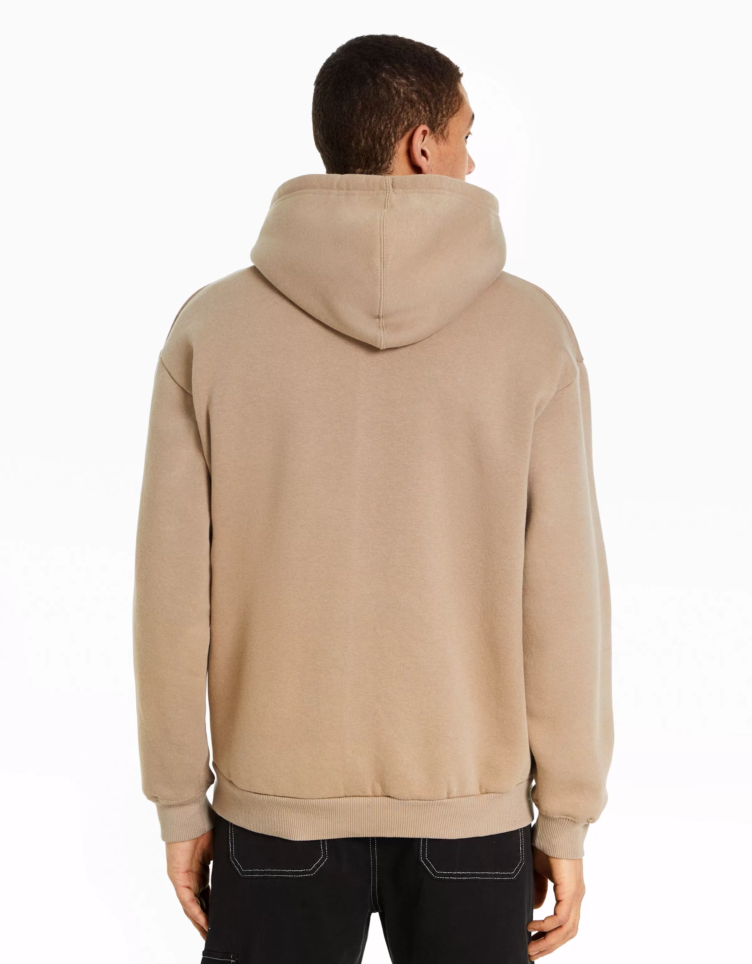 BERSHKA Survêtement*Sweat capuche oversize Camel