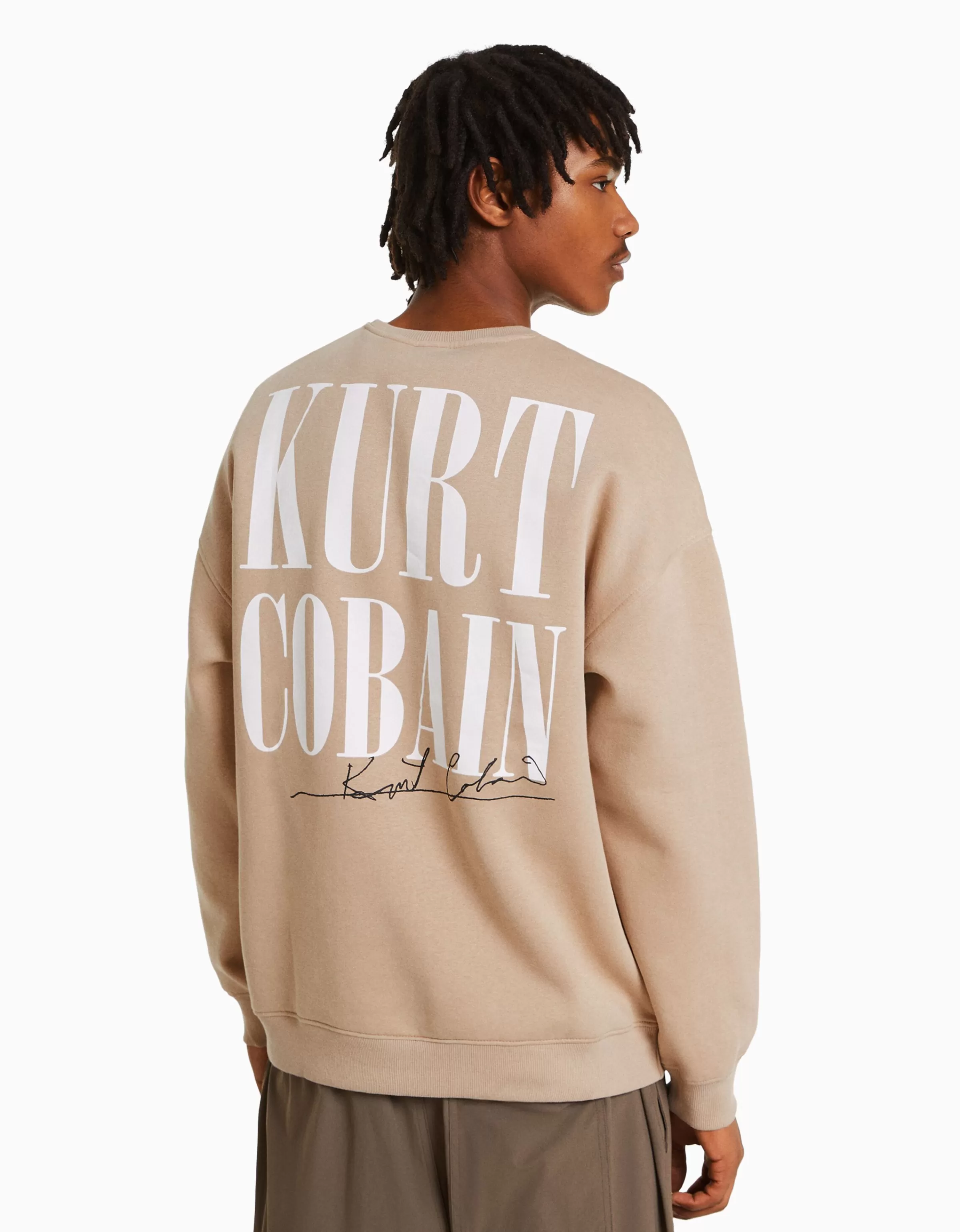 BERSHKA Vêtements*Sweat Kurt Cobain Camel