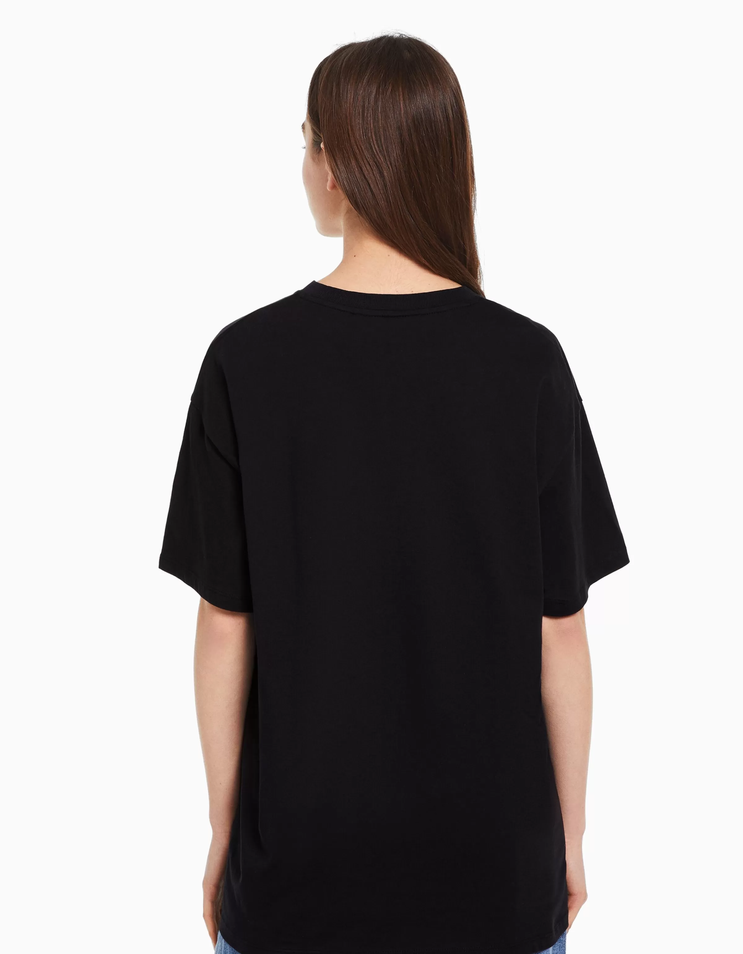 BERSHKA Tee-shirts*T-shirt manches courtes imprimé Darling in the Franxx Noir