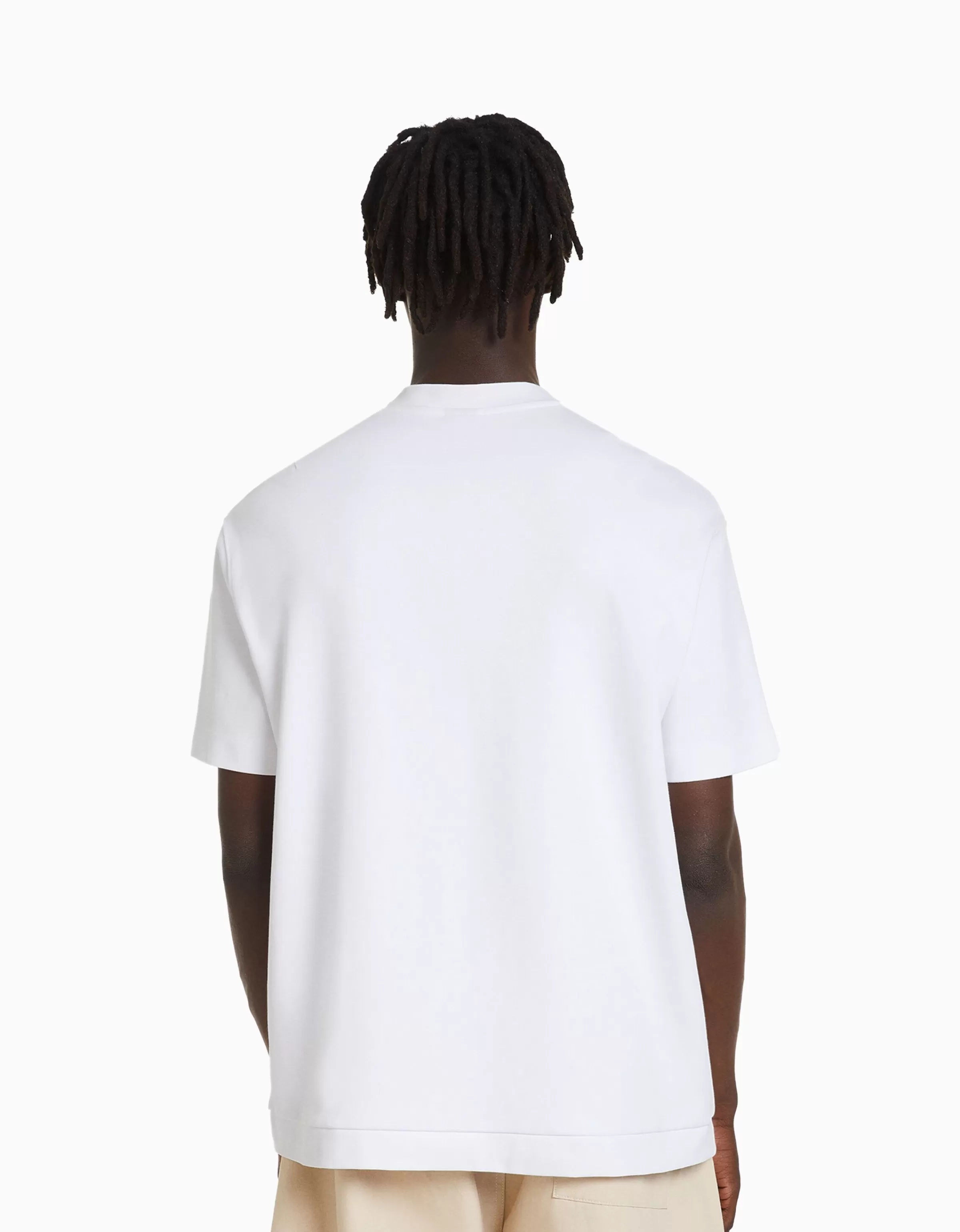 BERSHKA Vêtements*T-shirt manches courtes interlock Blanc